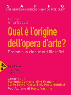 cover image of Qual è l'origine dell'opera d'arte?